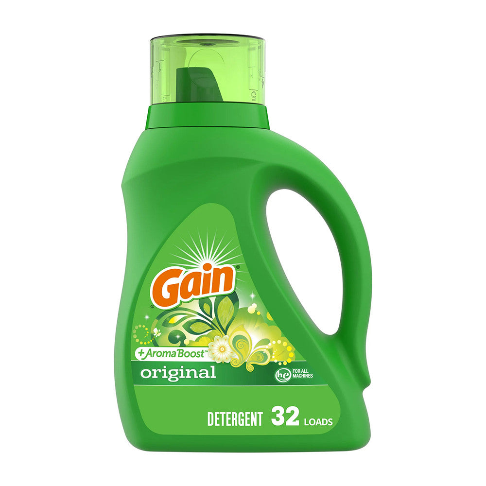 Gain and Aroma Boost Liquid Laundry Detergent, Original Scent, 32 Loads, 46 Oz